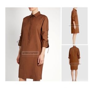 MaxMara Brown Poplin Shirt Dress